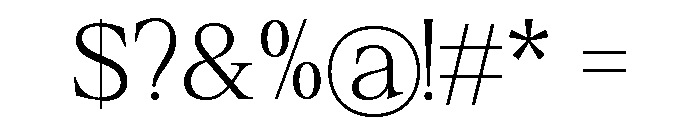 Refiost-ExtraLight Font OTHER CHARS
