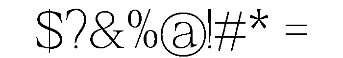 Refiost-Thin Font OTHER CHARS