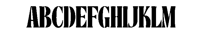Regal Stencil Font UPPERCASE