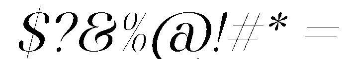 Regalian Italic Font OTHER CHARS