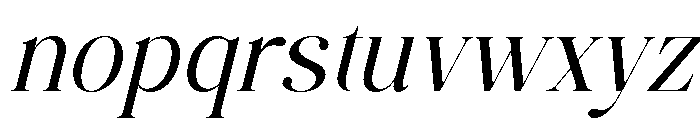 Regalian Italic Font LOWERCASE