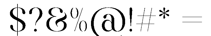 Regalian Regular Font OTHER CHARS