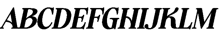 Regalic Miracle Bold Italic Regular Font UPPERCASE