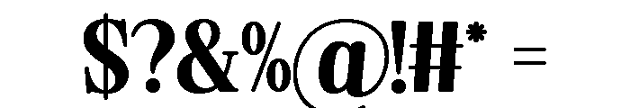 Regalic Miracle Bold Regular Font OTHER CHARS