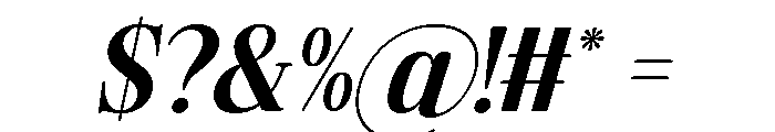 Regalic Miracle Italic Regular Font OTHER CHARS