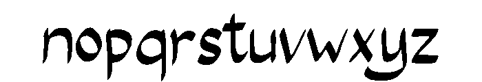 Regeon Creativity Regular Font LOWERCASE