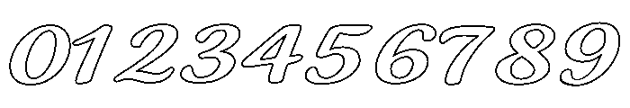 Regina Outline Font OTHER CHARS