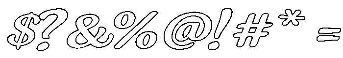 Regina Outline Font OTHER CHARS
