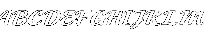 Regina Outline Font UPPERCASE