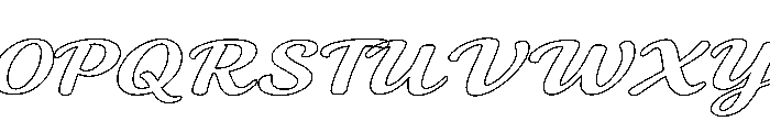 Regina Outline Font UPPERCASE