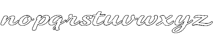 Regina Outline Font LOWERCASE