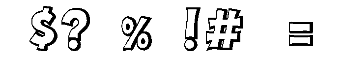 Regular Extrude Regular Font OTHER CHARS