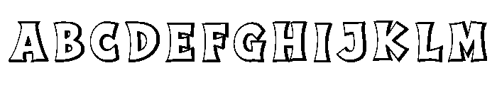 Regular Extrude Regular Font UPPERCASE
