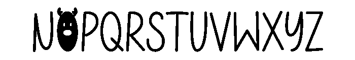 Reindeer Hollow Font UPPERCASE