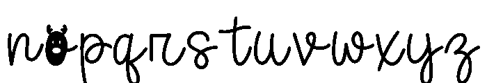 Reindeer Hollow Font LOWERCASE