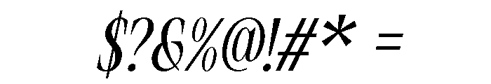Rekogil Italic Font OTHER CHARS