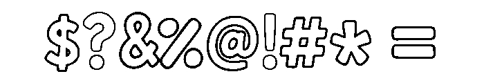 Remontada Outline Regular Font OTHER CHARS