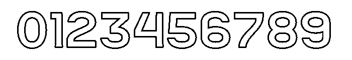 Renasfi Outline Font OTHER CHARS
