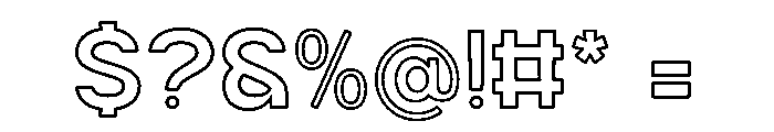 Renasfi Outline Font OTHER CHARS