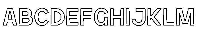Renasfi Outline Font UPPERCASE