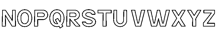 Renasfi Outline Font UPPERCASE