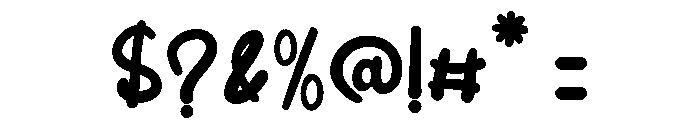 Resthia Regular Font OTHER CHARS