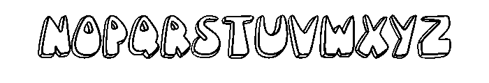 Retro 3d Comic By Squee Regular Font LOWERCASE