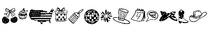 Retro American Font LOWERCASE