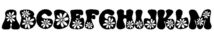 Retro Daisy Spring Font UPPERCASE