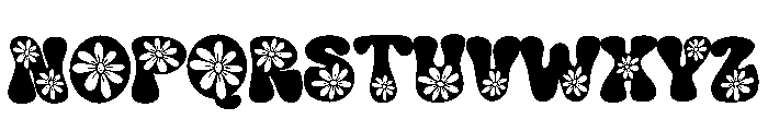 Retro Daisy Spring Font UPPERCASE