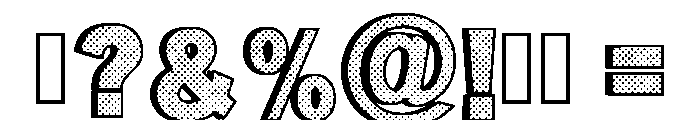 Retro Halftone Regular Font OTHER CHARS