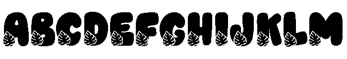 Retro Leaves Font UPPERCASE