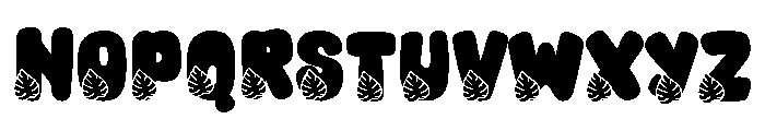 Retro Leaves Font LOWERCASE