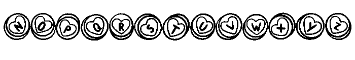 Retro Love Hearts By Sq Regular Font UPPERCASE