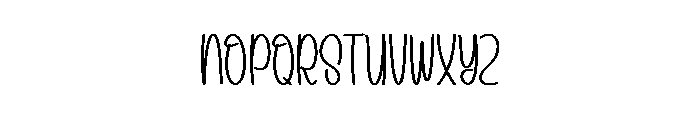 Retro Middy Font LOWERCASE