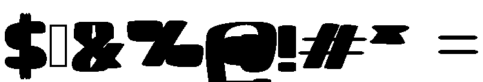 Retro Minus Inverted Regular Font OTHER CHARS