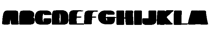 Retro Minus Inverted Regular Font UPPERCASE