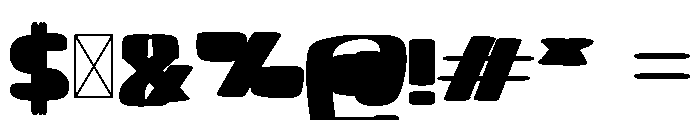 Retro Minus Inverted Font OTHER CHARS