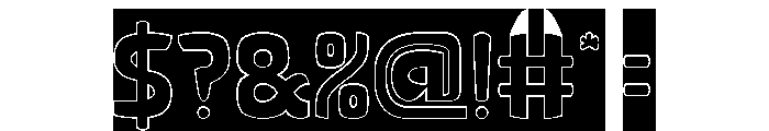 Retro Modernism-Hollow-Inverse Font OTHER CHARS