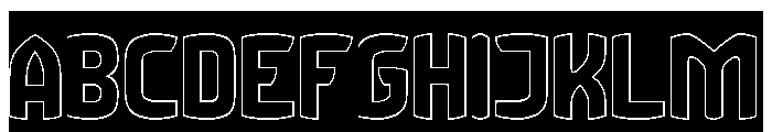 Retro Modernism-Hollow-Inverse Font UPPERCASE