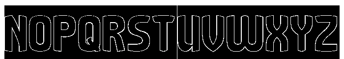 Retro Modernism-Hollow-Inverse Font UPPERCASE