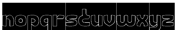Retro Modernism-Hollow-Inverse Font LOWERCASE