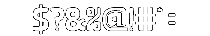 Retro Modernism-Hollow Font OTHER CHARS