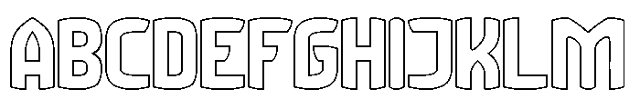 Retro Modernism-Hollow Font UPPERCASE