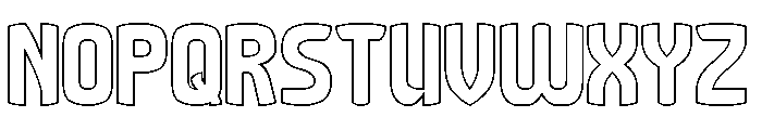 Retro Modernism-Hollow Font UPPERCASE
