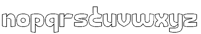 Retro Modernism-Hollow Font LOWERCASE