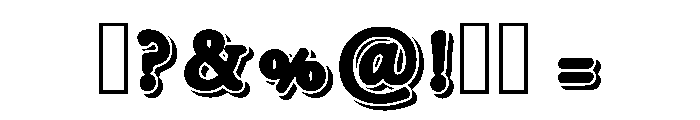 Retro Shadow Regular Font OTHER CHARS