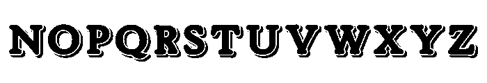 Retro Shadow Regular Font UPPERCASE