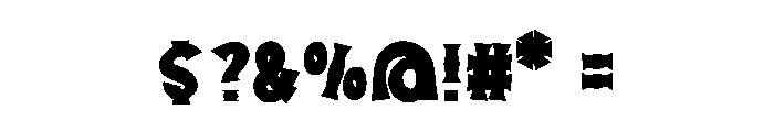 Retro Stucked Font OTHER CHARS