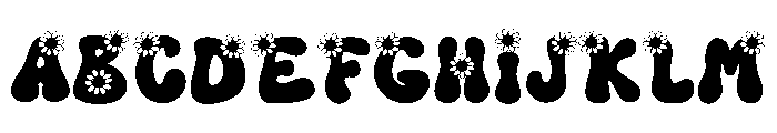 Retro Sunflower Font UPPERCASE